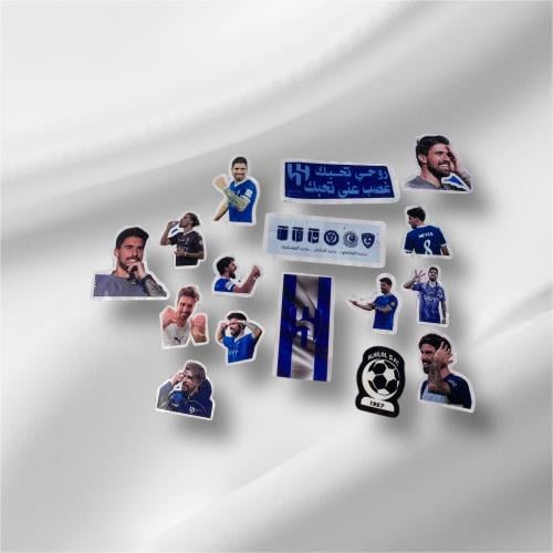 مجموعة ستيكرات روبن نيفيز و شعارات الهلال ١٦ حبه