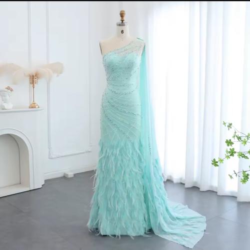 فستان شك مع ريش