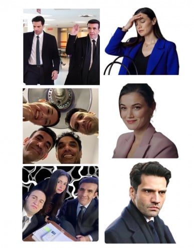 3-مجموعة ستيكر مسلسل القضاء 6 قطع