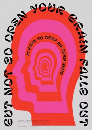 بوستر Keep an Open Mind مقاس A5