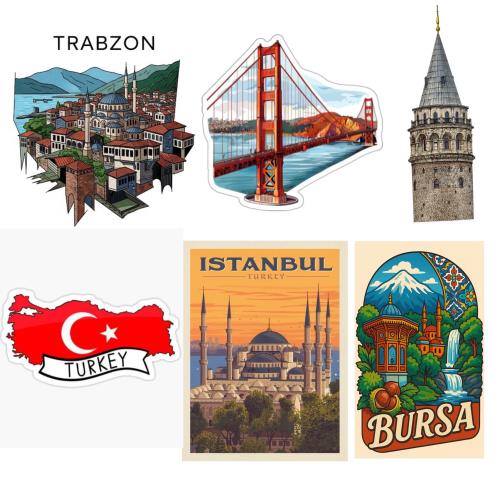 ستيكرات تركيا لشنطة سفر