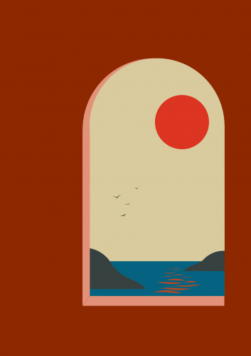 بوستر الغروب مقاس A5