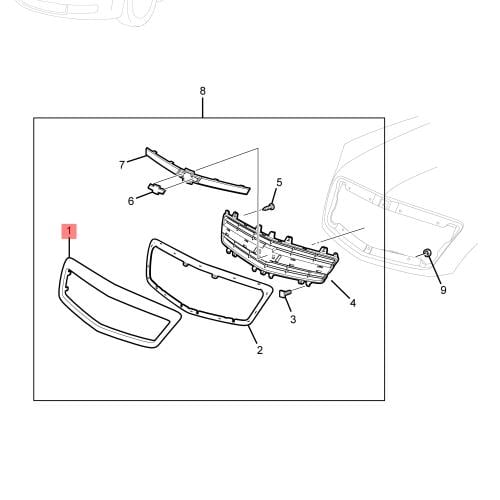 ايطار شبك كابرس 2007+ ss اصلي