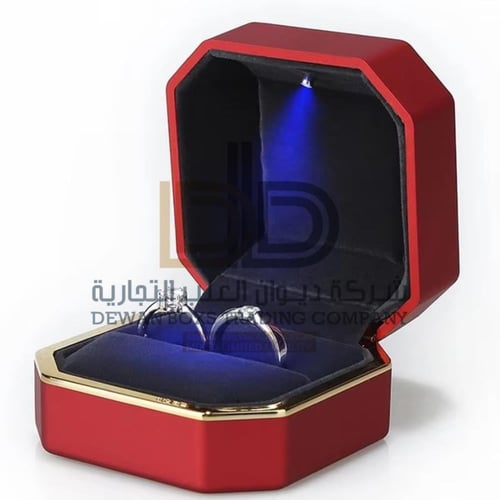علب خواتم مضيئة