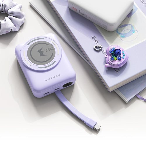 شاحن متنقل PW63 بسعة 10,000 ملي أمبير- لون بنفسجي