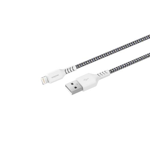 كيبل ايفون قماشي أبيض من ووبو - FB01