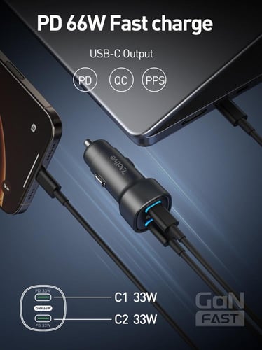 شاحن سيارة 66W Active AC-66