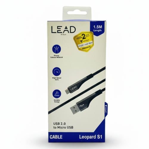 Micro USB LED cable with length of 1.5 meters