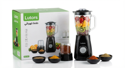 Lutors electric blender with 1.5-liter jar and gri...
