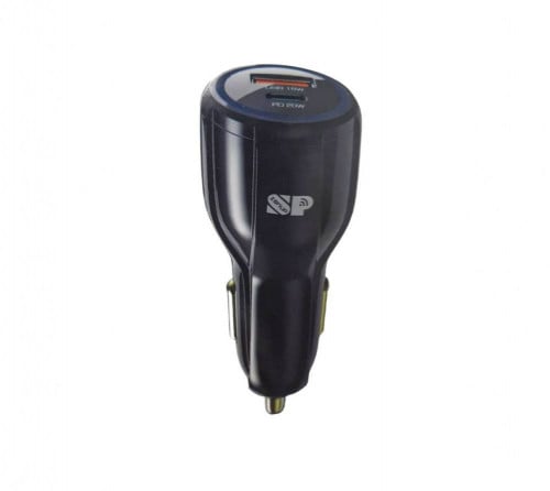 شاحن سيارة سريع بمنفذين PD - USB 38W
