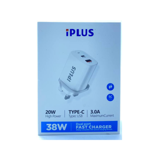 شاحن جداري بمدخل PD + USB-A يدعم الشحن السريع