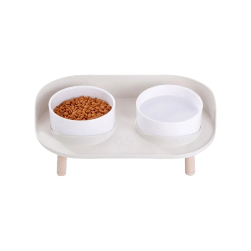 وعاء التغذية المزدوج على حامل