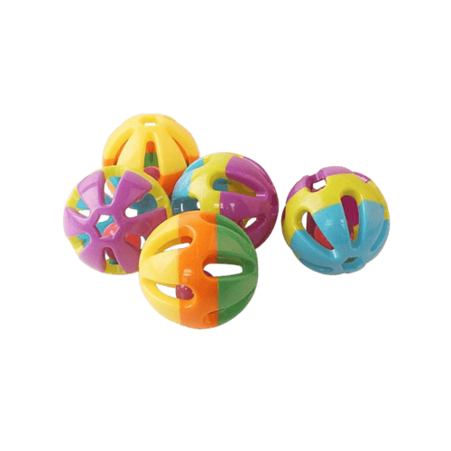 لعبة الكرة الملونة مع جرس للقطط