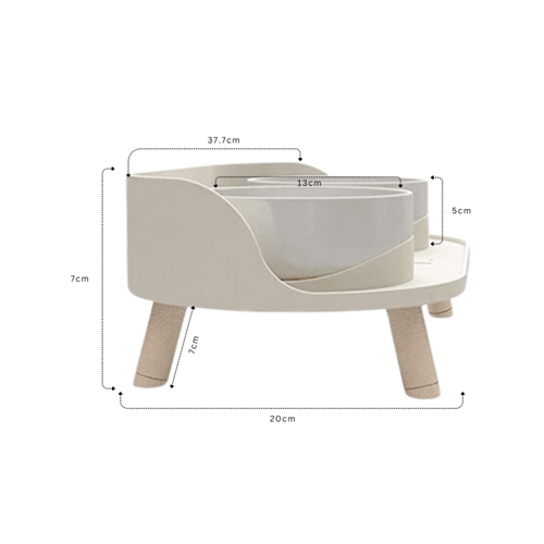 وعاء التغذية المزدوج على حامل