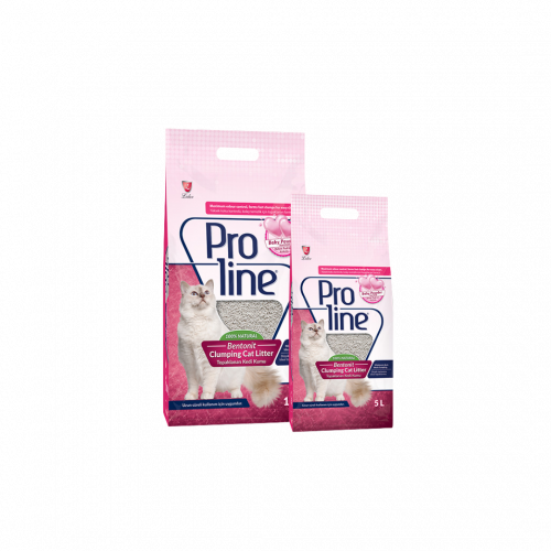 برو لاين | رمل للقطط برائحة بودرة الأطفال