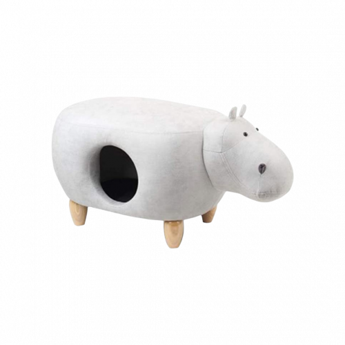 كرسي وبيت للقطط على شكل فرس نهر