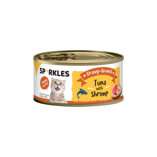 سباركليز | طعام رطب للقطط بالتونة والروبيان بالمرق