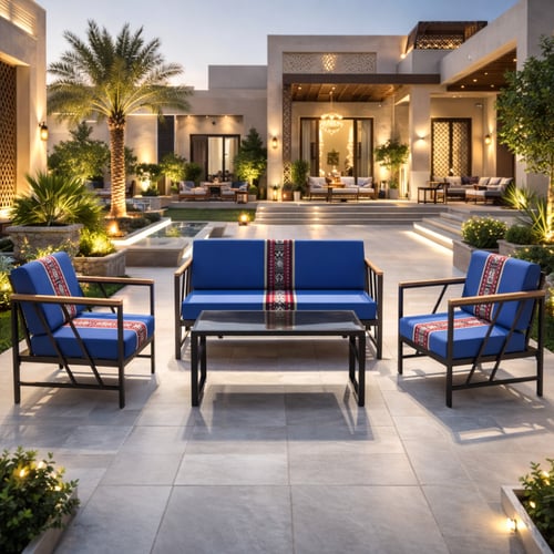 كراسي خارجية قابلة للتسفيط 4 أشخاص