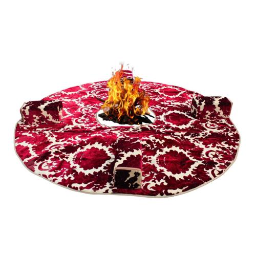 طقم فرشة رحلات دائرية مع فتحة نار