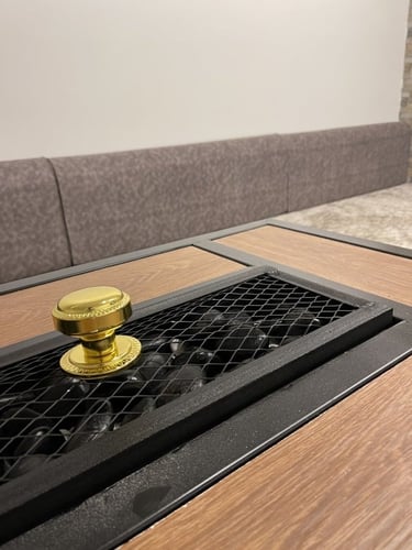 منقل غاز وطاولة 2 في 1