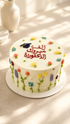 كيكة ورود التخرج