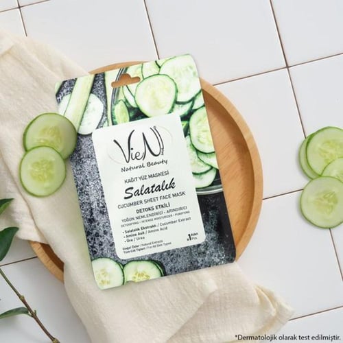 قناع الوجه الورقي بالخيار (ماسك الخيار )