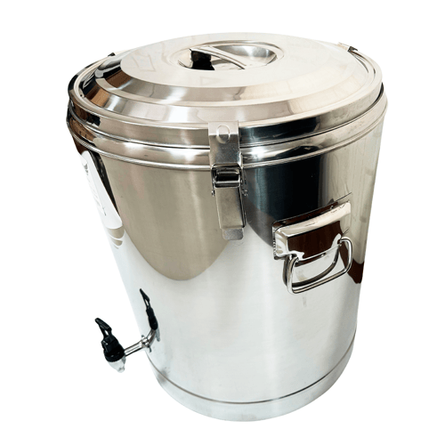 حافظة سوائل استيل بقفل وبزبوز 80 لتر