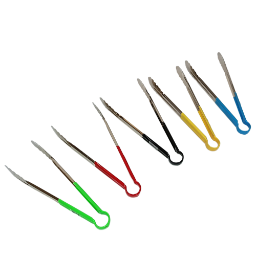 ملقاط طعام استيل ملون مقاس 16