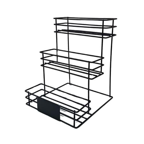 استاند وحامل قوارير ونكهات اسود 3 ادوار