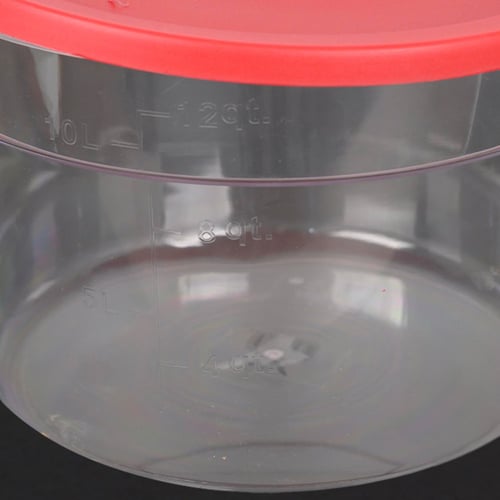 علبة شفافة مدور مع غطاء 4 لتر