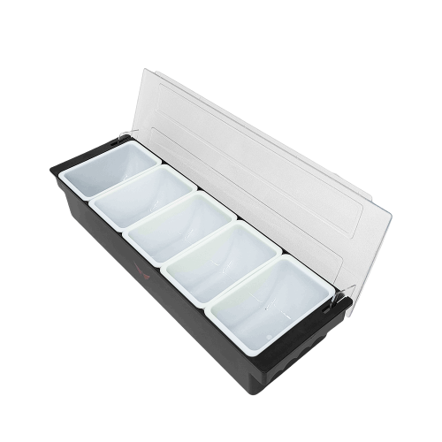 علب تخزين بهارات 5 خانات بلاستيك