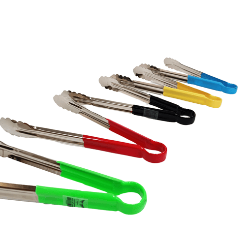 ملقاط طعام استيل ملون مقاس 16