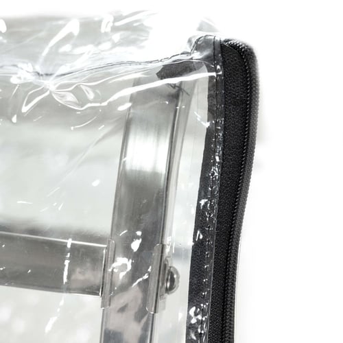 غطاء ترولي صغير نايلون شفاف اللون بني