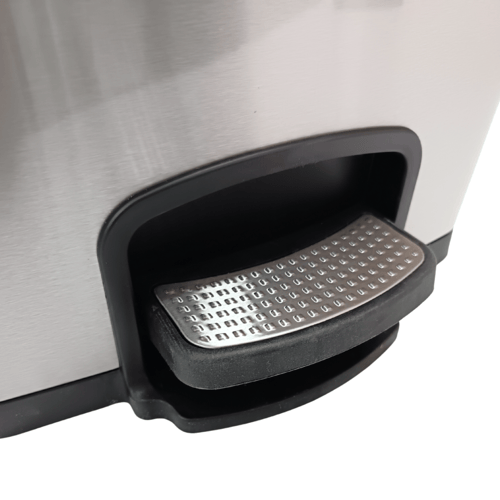 سلة زبالة استيل بدعسة 40 لتر