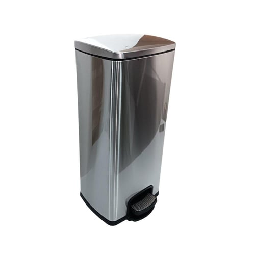 سلة زبالة استيل بدعسة 40 لتر