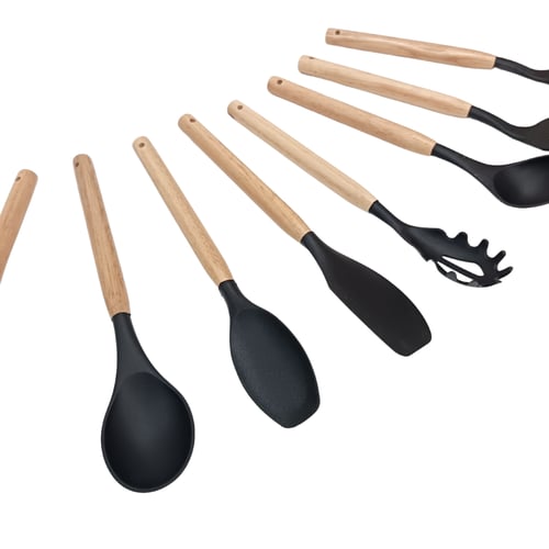 طقم الملاعق والملاسات سيلكون 12 قطعة