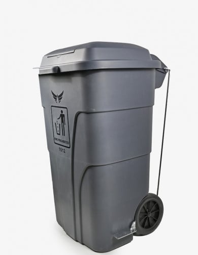 سلة نفايات بدعسة 120 لتر