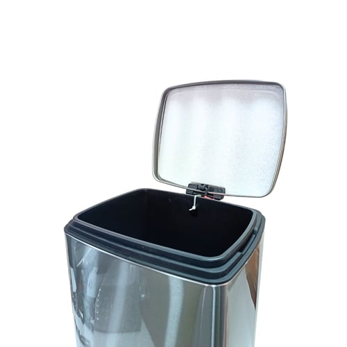 سلة زبالة استيل بدعسة 40 لتر