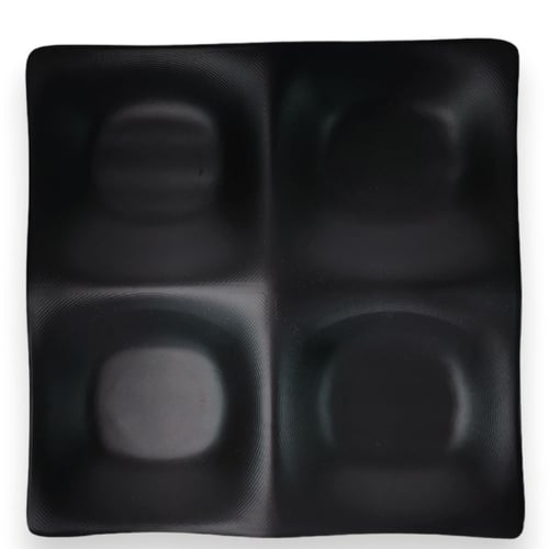 طبق ميلامين تقديم مقسم مربع 24 سم