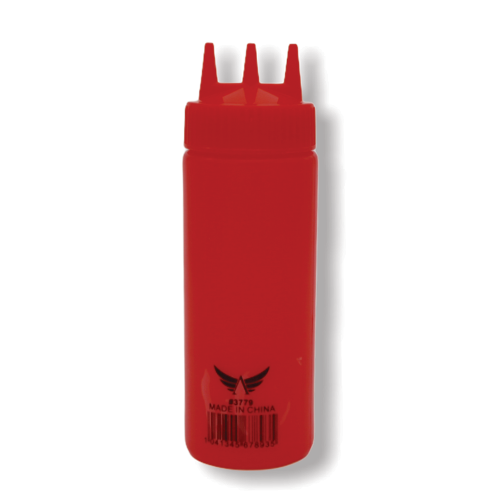 علب كاتشب بثلاث فتحات احمر 700 مل