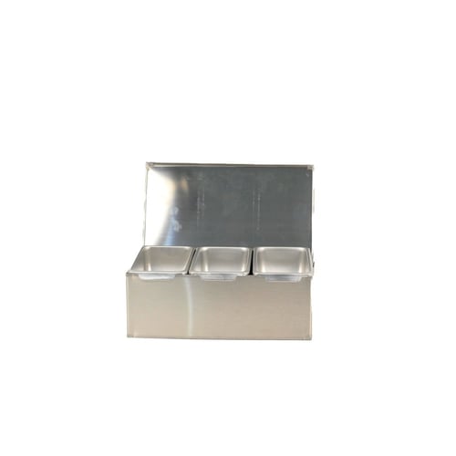 علب بهارات استيل 3 خانات