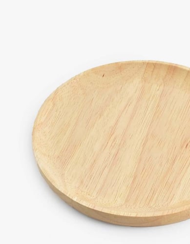 صحن تقديم خشب دائري