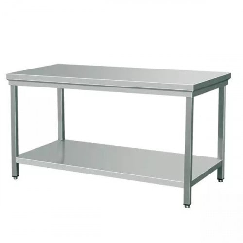طاولة استيل رف سفلي 140سم