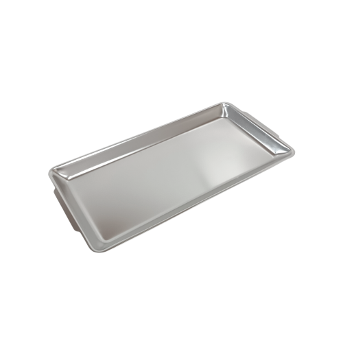 صحن تقديم فضي مستطيل المنيوم 30×16 سم