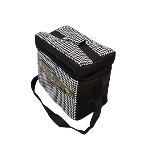 سلة ترامس قماش كاروهات مستطيل 2 خانة