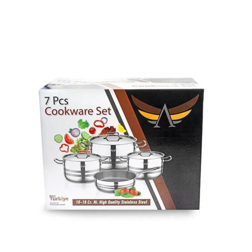طقم قدور 7 قطع تركي ماركة Hascevher