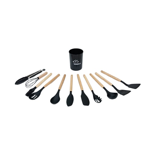 طقم الملاعق والملاسات سيلكون 12 قطعة