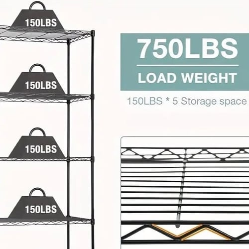 استاند رفوف كروم اسود 4 ارفف 90 سم