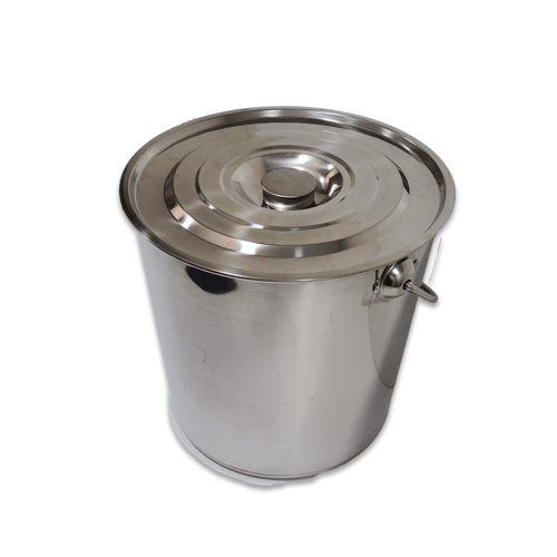 سطل استيل بغطاء 20 لتر