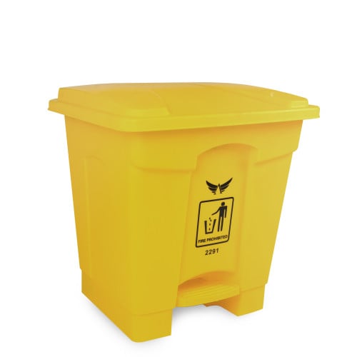 سلة زبالة 25 لتر اصفر